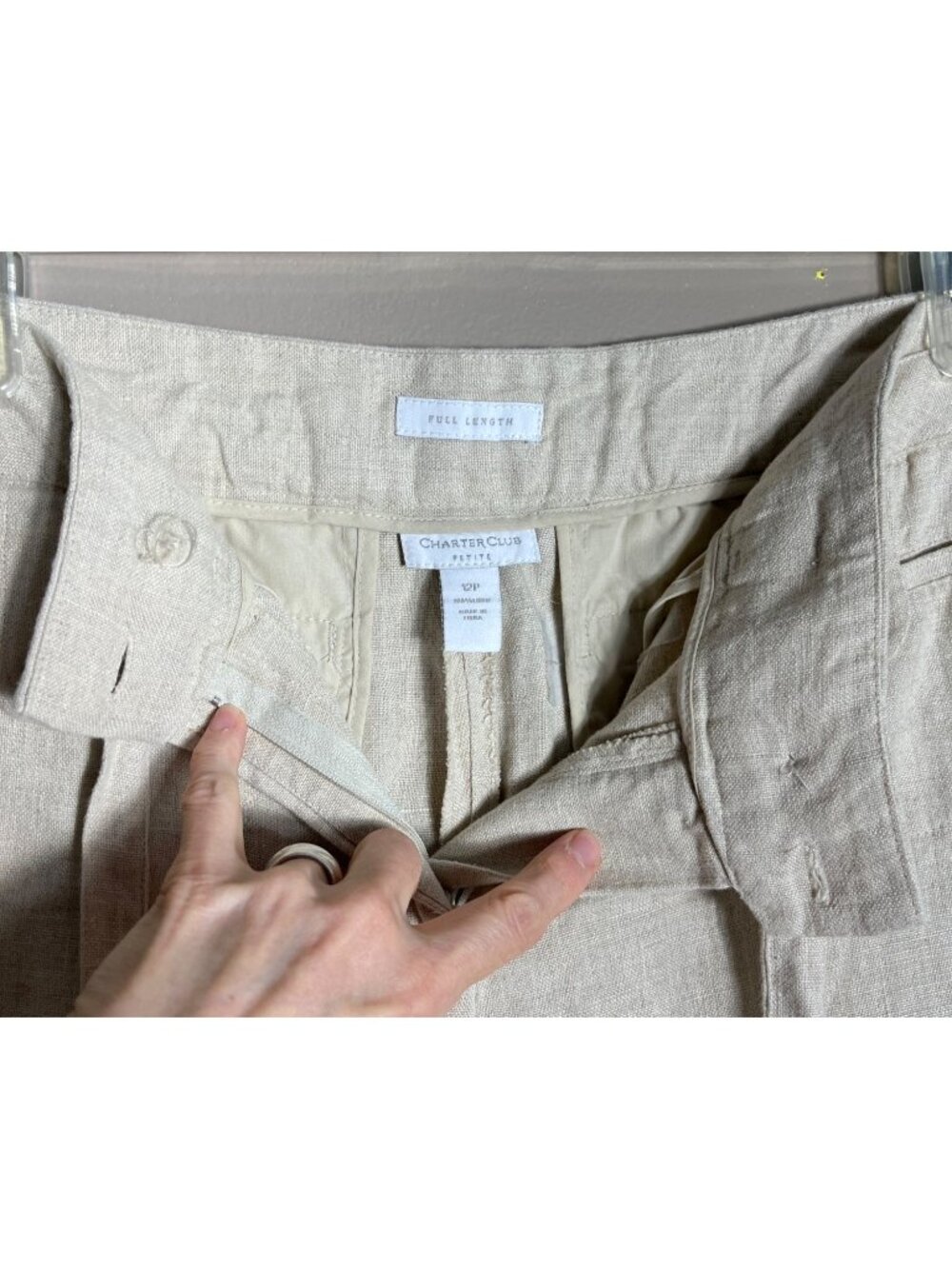 NWT Linen Pants Flax Resort Coastal Vacation Brunch Festival Charter Club Wom 12 - Picture 13 of 16
